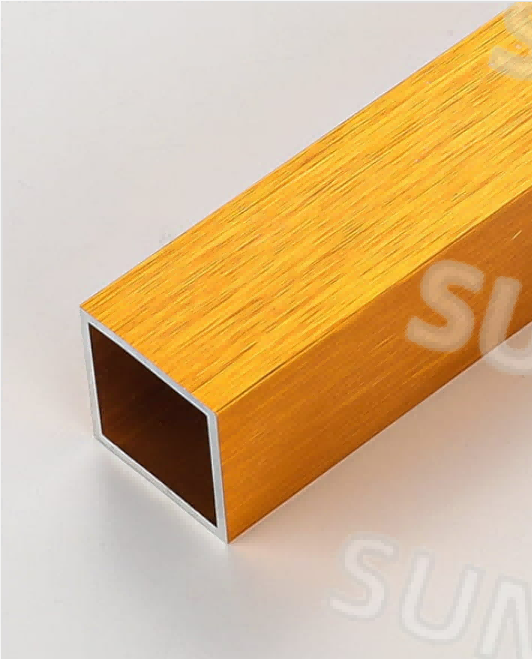 Brushed Gold Anodized Aluminum Profiles