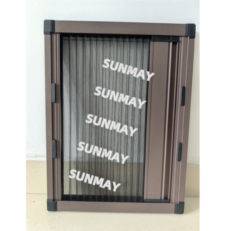 Aluminum pleated screen rolled up demonstrating flexibility and easy installation features. Aluminum pleated screen rolled up demonstrating flexibility and easy installation features.