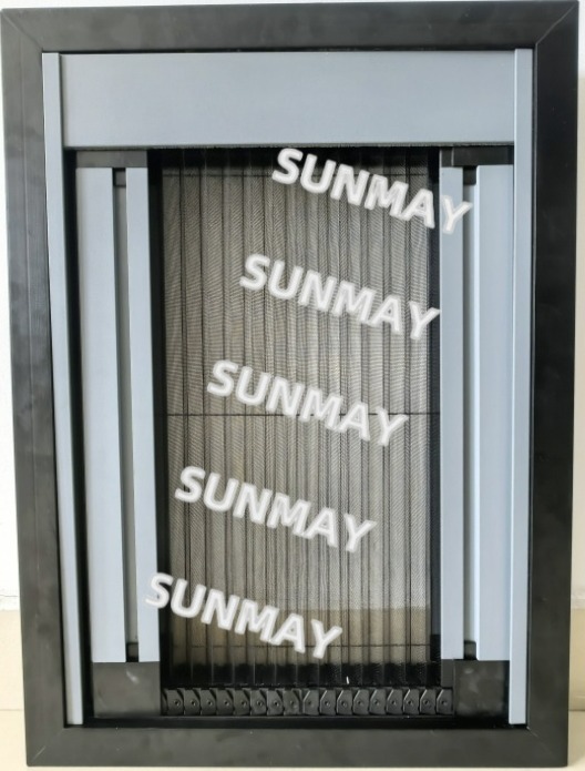 Custom size aluminum pleated screen for windows, featuring high-quality frame and easy retractable function.
