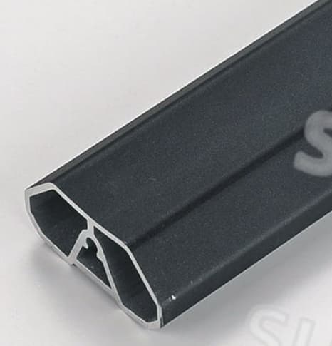 black anodized aluminum profiles